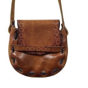 Handmade Tooled Leather Boho Mini Bag